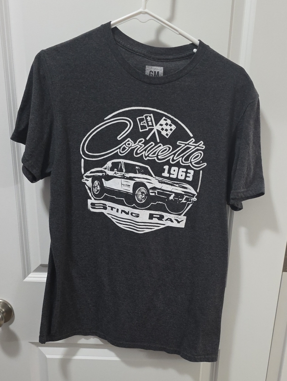 Corvette 1963 Sting Ray Graphic Tee - Men's Charcoal Shirt